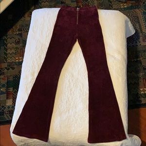 Nordstrom's Topshop Zip Flare Corduroy Pants